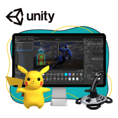 Мир игр на Unity 2D на популярном движке + AI-помощники - КИБЕРшкола программирования для детей, компьютерные курсы для школьников, начинающих и подростков - KIBERone г. Ямное